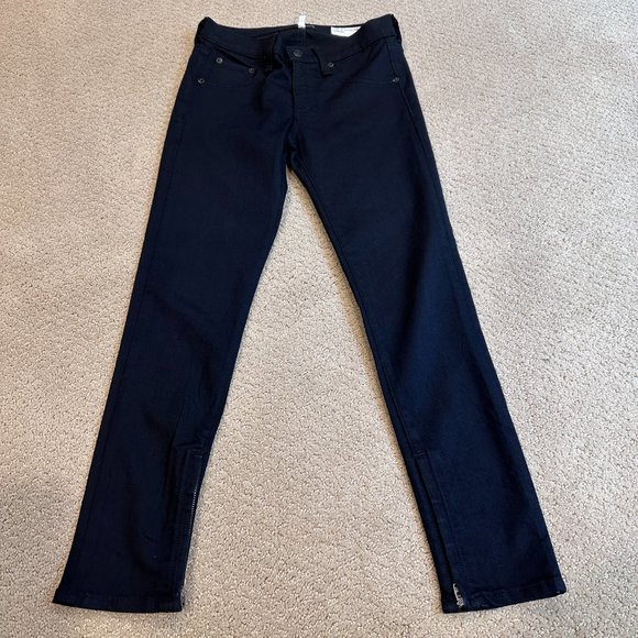 rag & bone Jeans Skinny Low Rise Ankle Boho Edgy Midnight Size 25 #W1527I382M - Picture 6 of 15